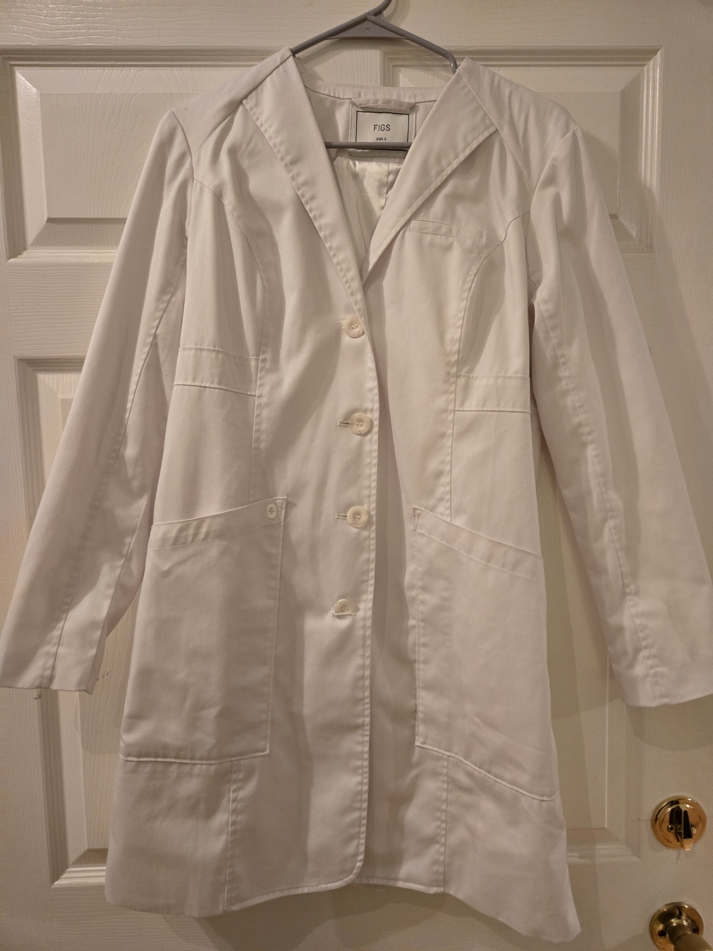FIGS Women's White Lab Coat Jacket Size Small - Excellent Used Condition